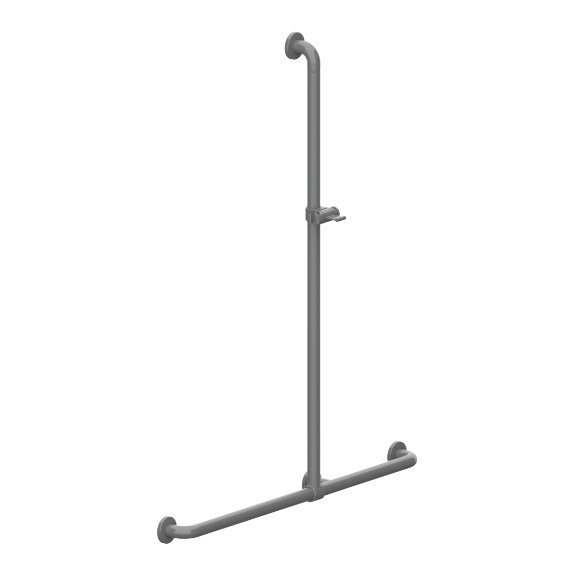 Nylon Care 300 Duschhandlauf, mit Brausehalterstange, 943 x 1158 mm, Dunkelgrau