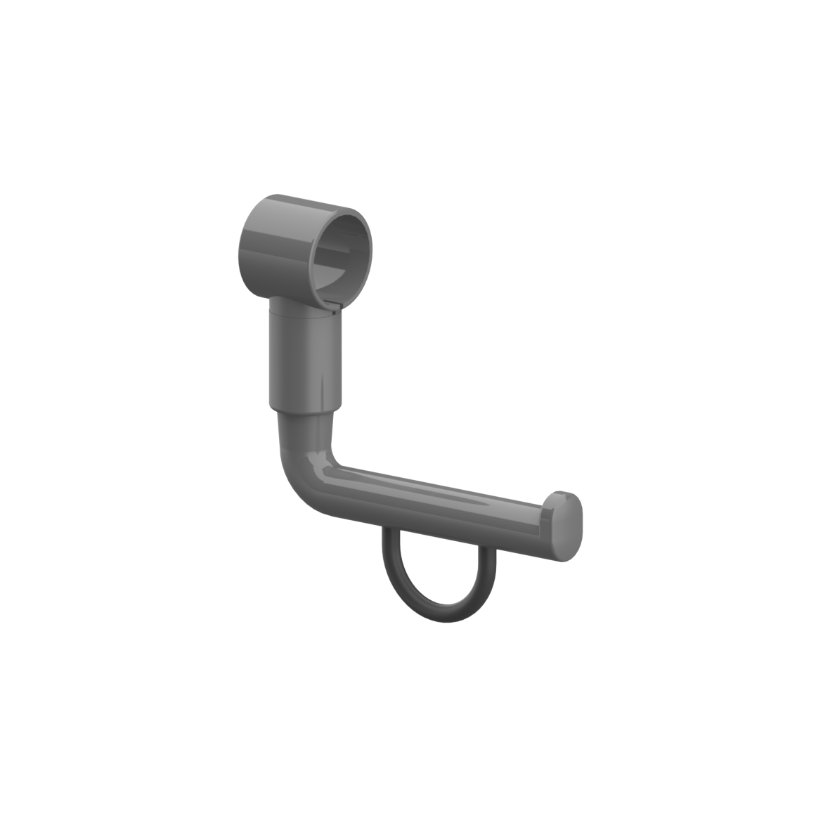 Nylon Care Papierrollenhalter, nachrüstbar, 141 x 39 x 117 mm, Dunkelgrau