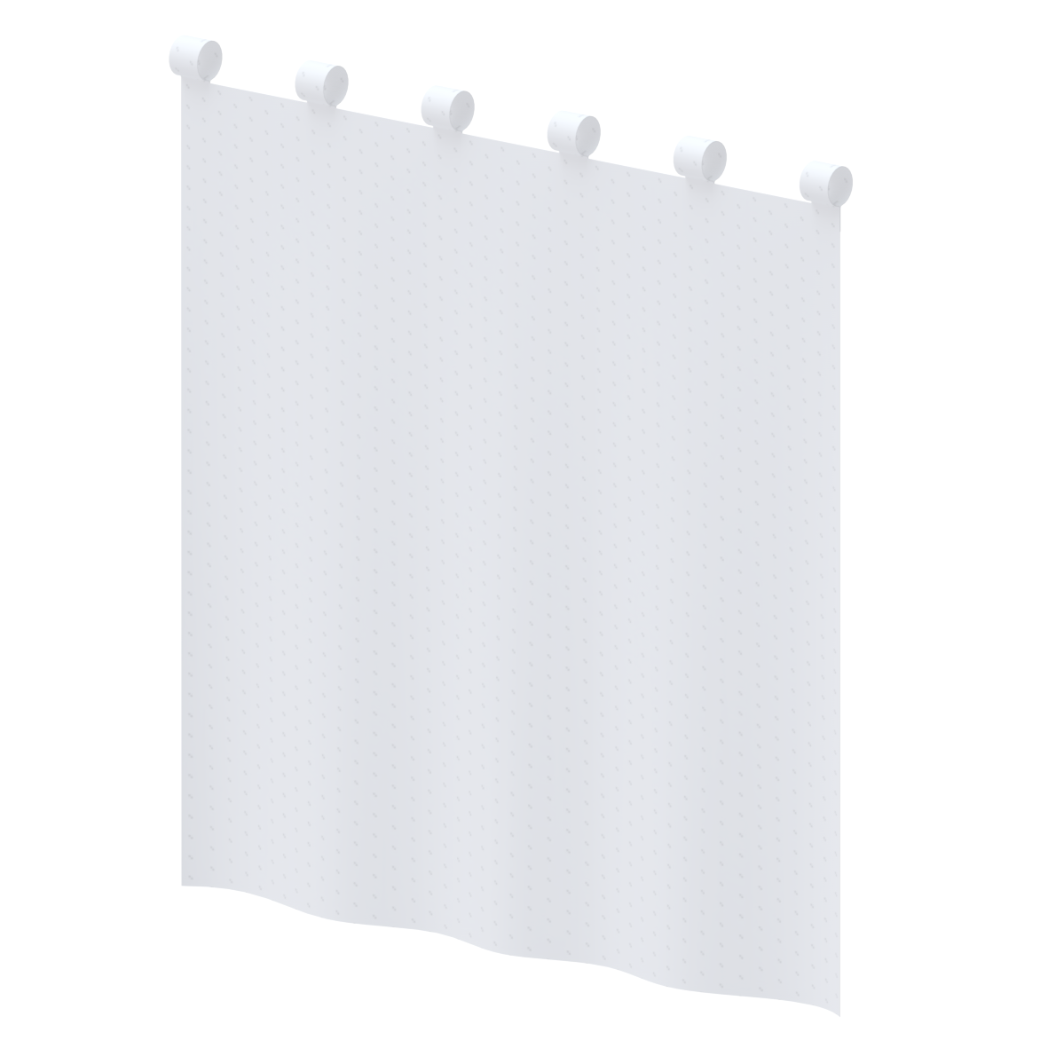 Care Duschspritzschutzvorhang, für Nylon Care 300, 750 x 690 x 1 mm, Weiß