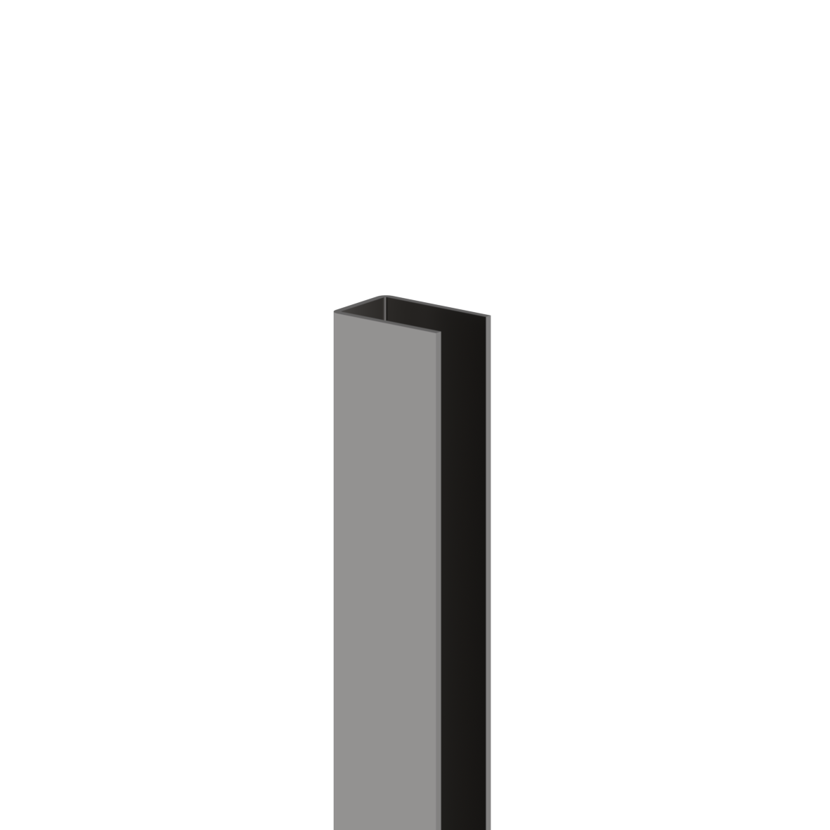 Inox Wandplattenprofil NT.WPP, 2050 x 16.5 x 25 mm, Satiniert