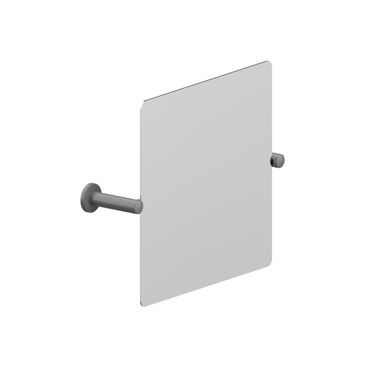 Nylon Care 300 Kippspiegel, 620 x 153 x 500 mm, Dunkelgrau
