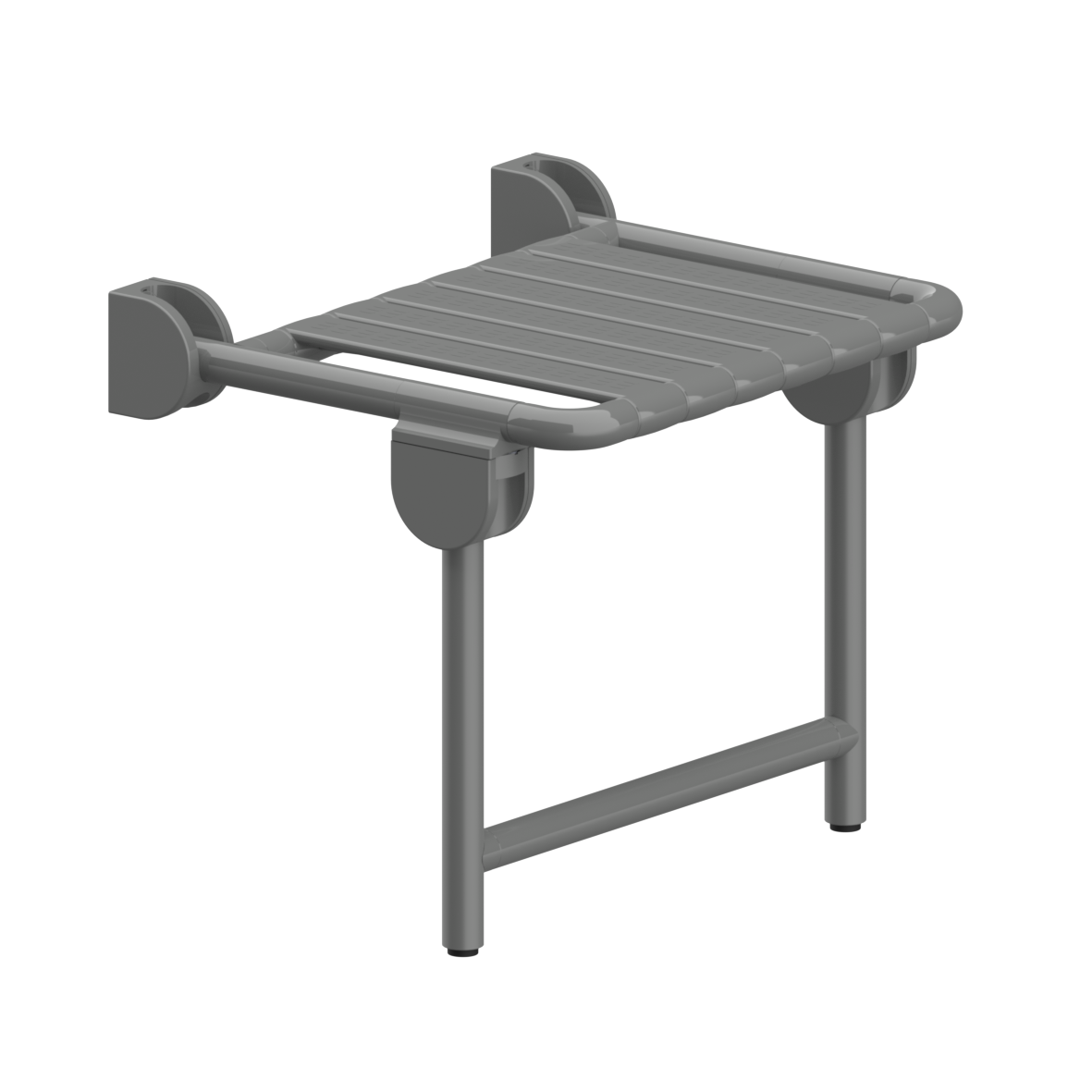 Special Care Adipositas Klappsitz, mit Stützfüßen, 534 x 467 x 498 mm, Dunkelgrau