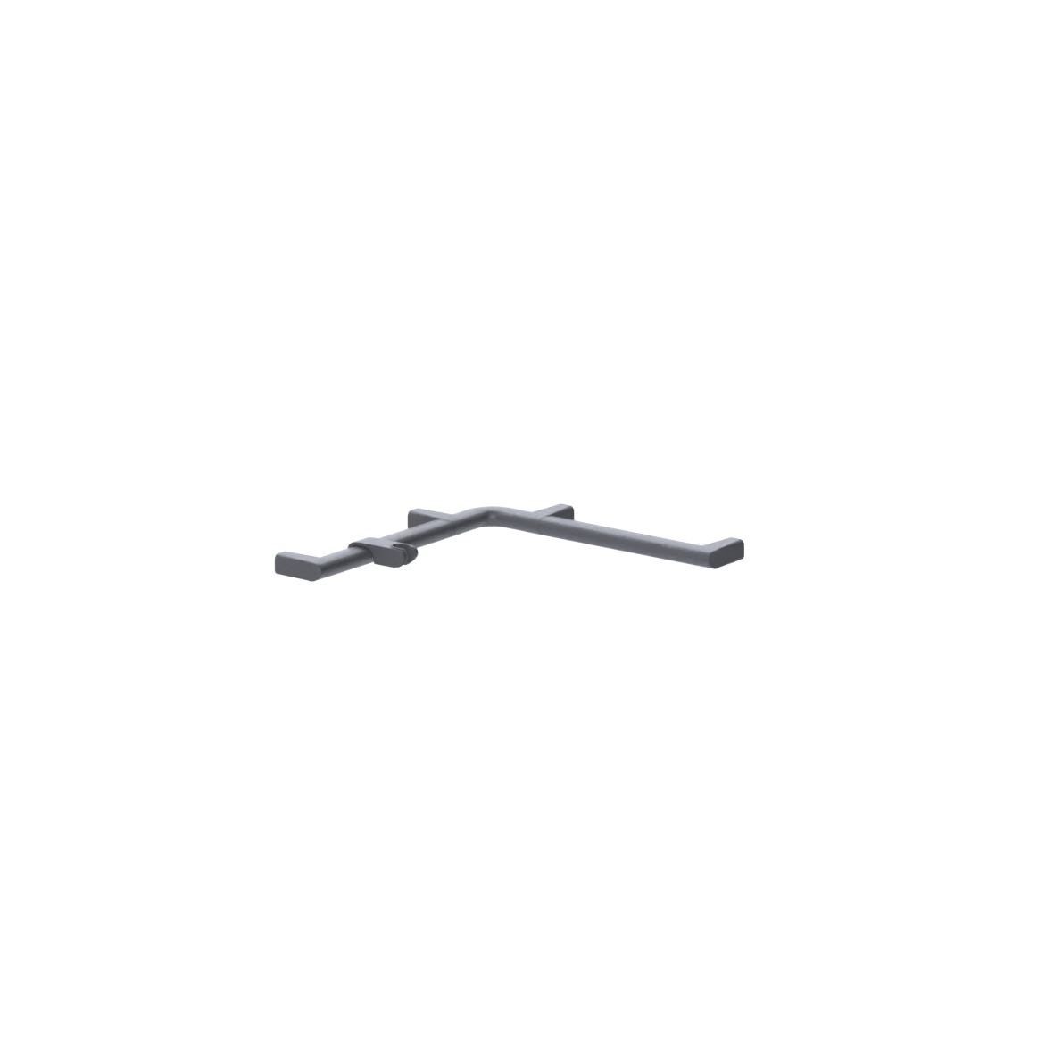Cavere Care Duschhandlauf, 450 x 450 mm, Einpunktbefestigung, Cavere Anthrazit-Metallic