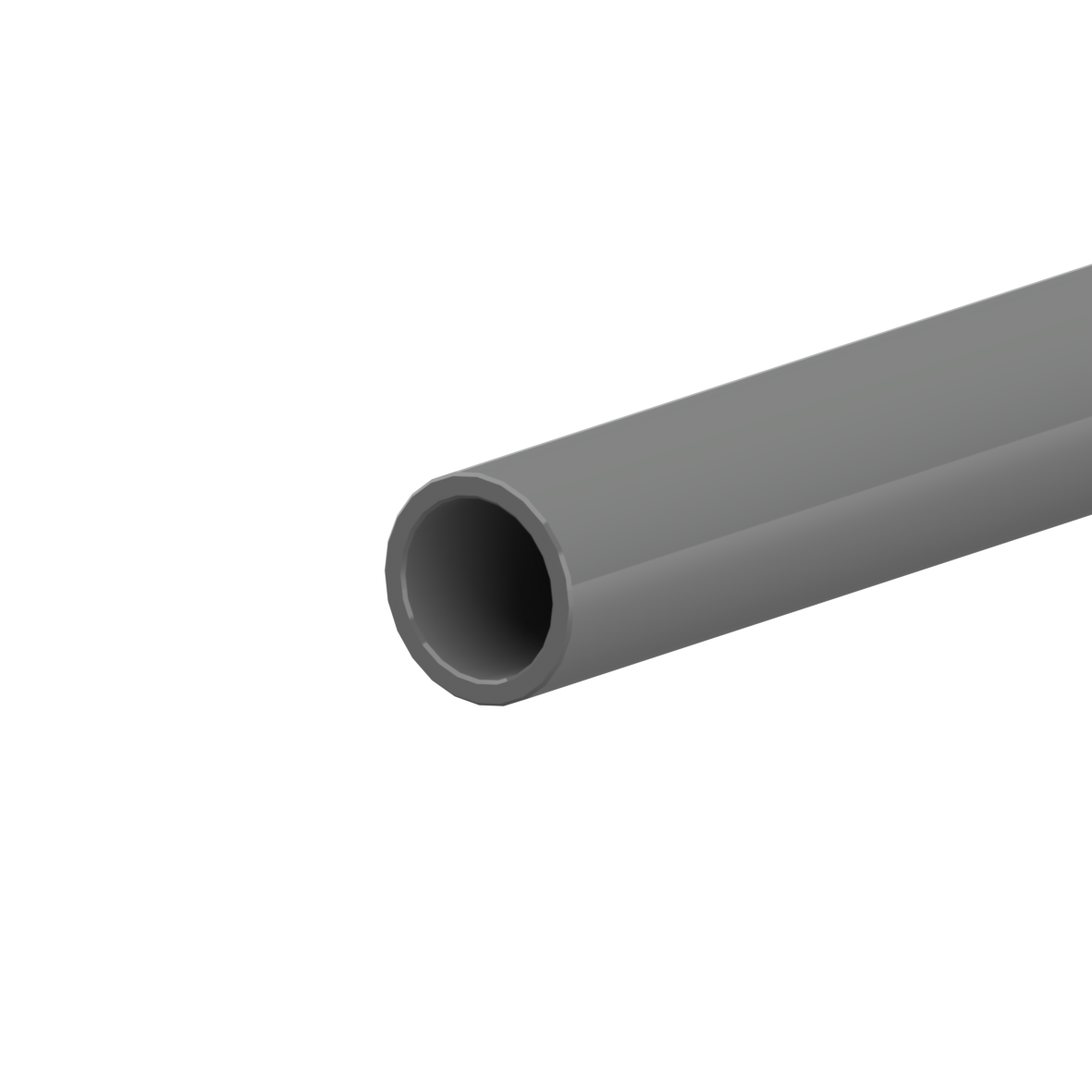 Nylon Rohr NY.RO, 720 x 34 x 34 mm, Dunkelgrau