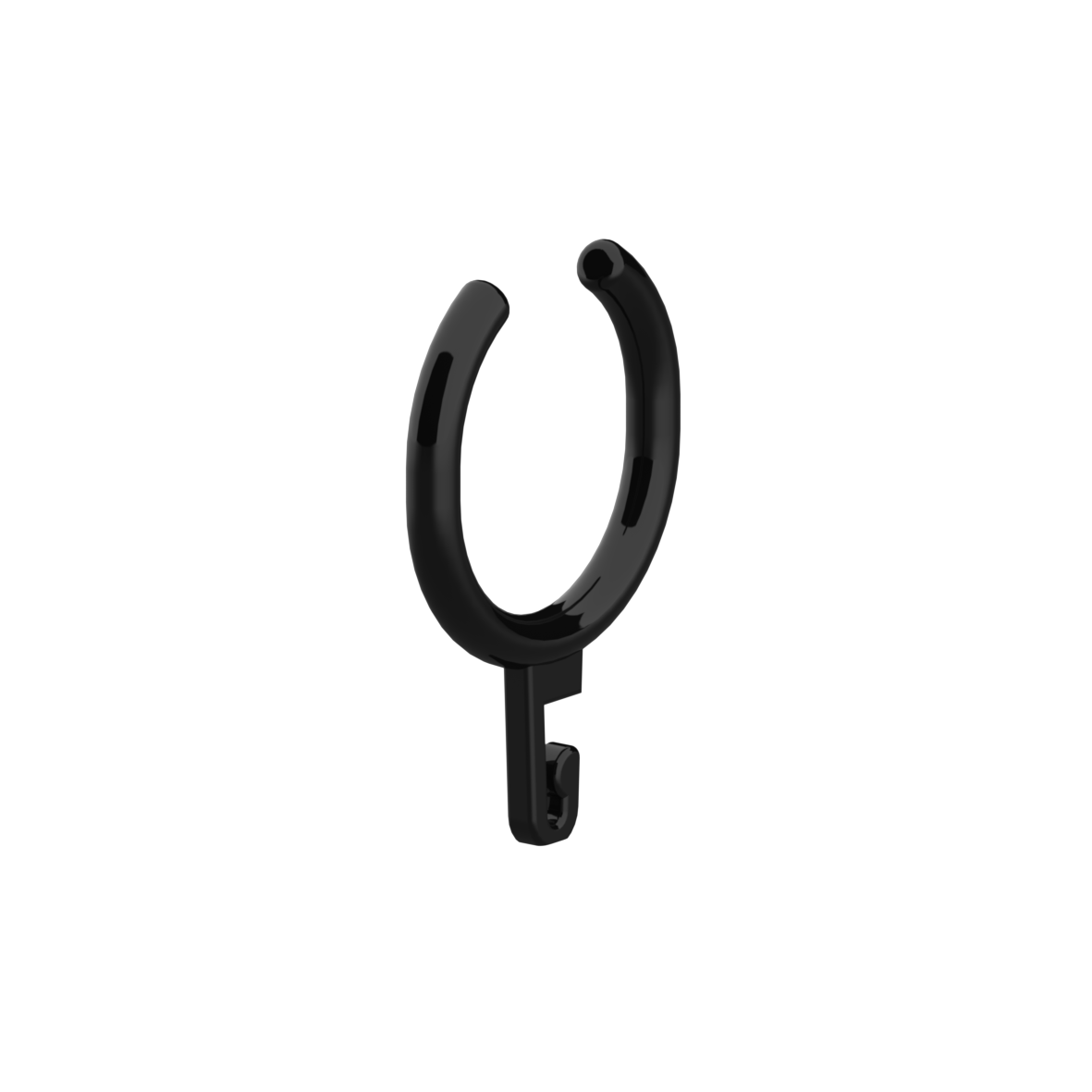 Care Vorhangring, 85 x 58 x 8 mm, Schwarz