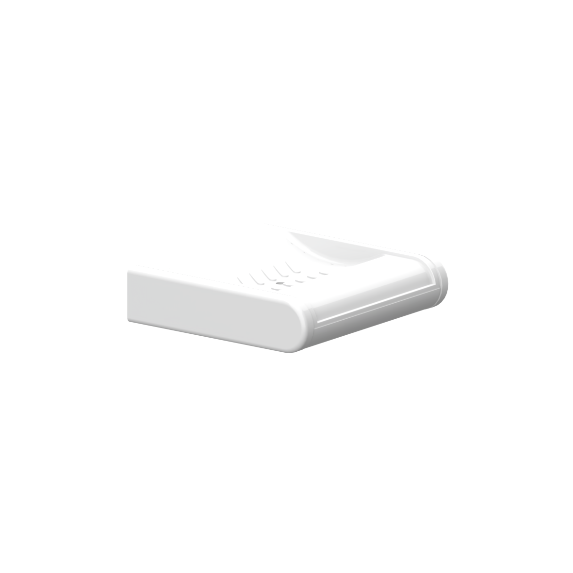Nylon Care Seifenablage, mit Ablaufloch, 126 x 120 x 30 mm, Weiß