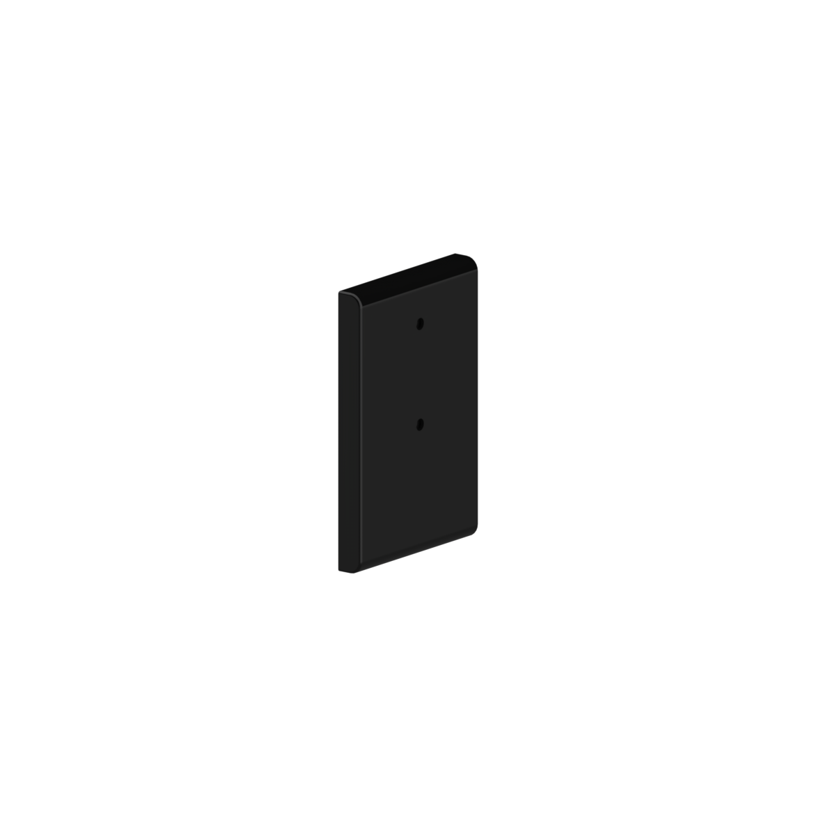 Nylon Care Montageplatte, 132 x 20 x 200 mm, Schwarz