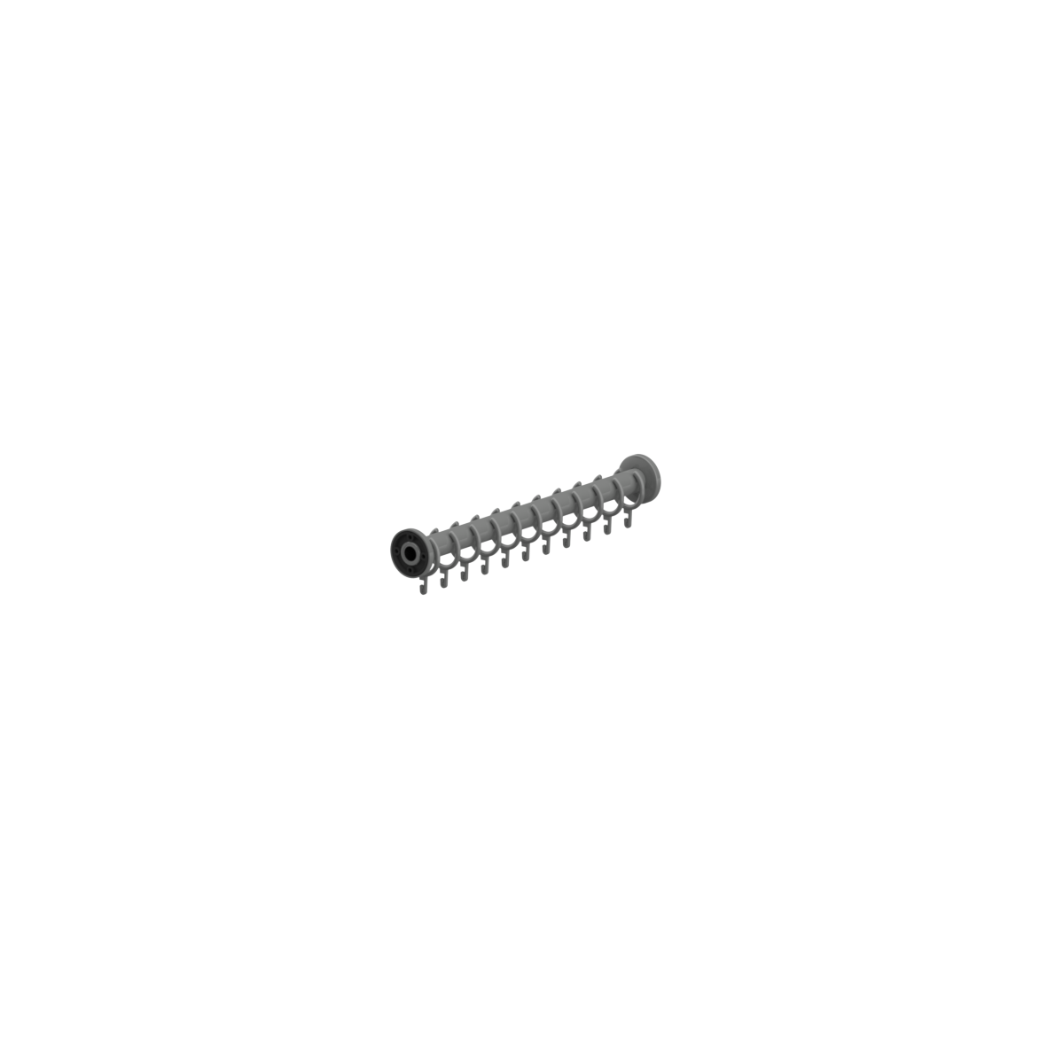 Nylon Care 400 Duschvorhangstange, mit Vorhangringen, I-Form, L = 526 - 1050 mm, Dunkelgrau