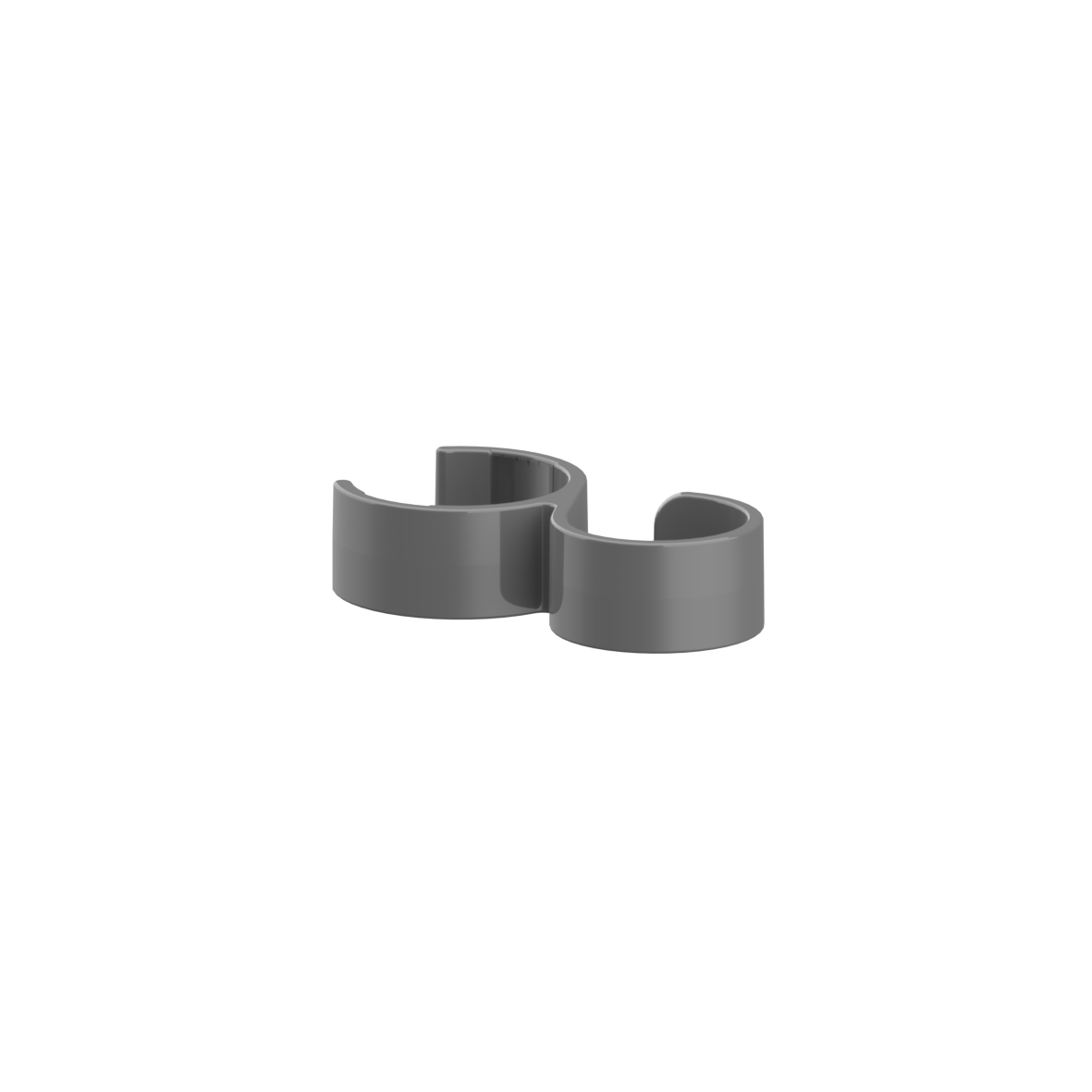 Nylon Care Haken / Brauseschlauchführung, nachrüstbar, 65 x 35 x 15 mm, Dunkelgrau