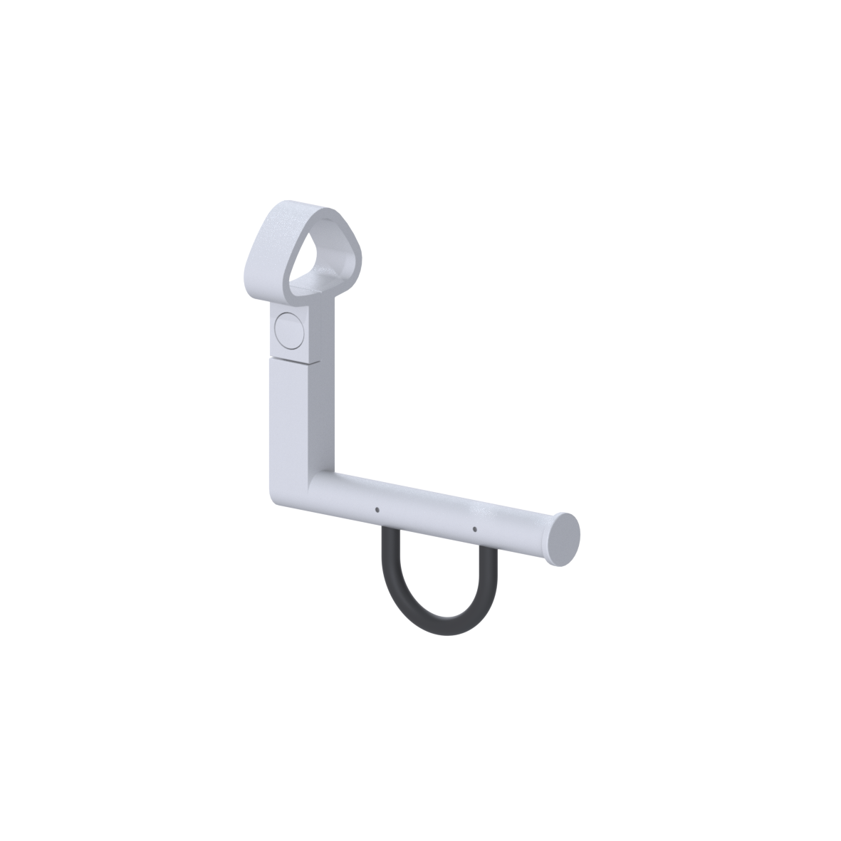 Cavere Care Papierrollenhalter, für Stützklappgriffe und Wandstützgriffe, nachrüstbar, 130 x 48 x 115 mm, Cavere Weiß