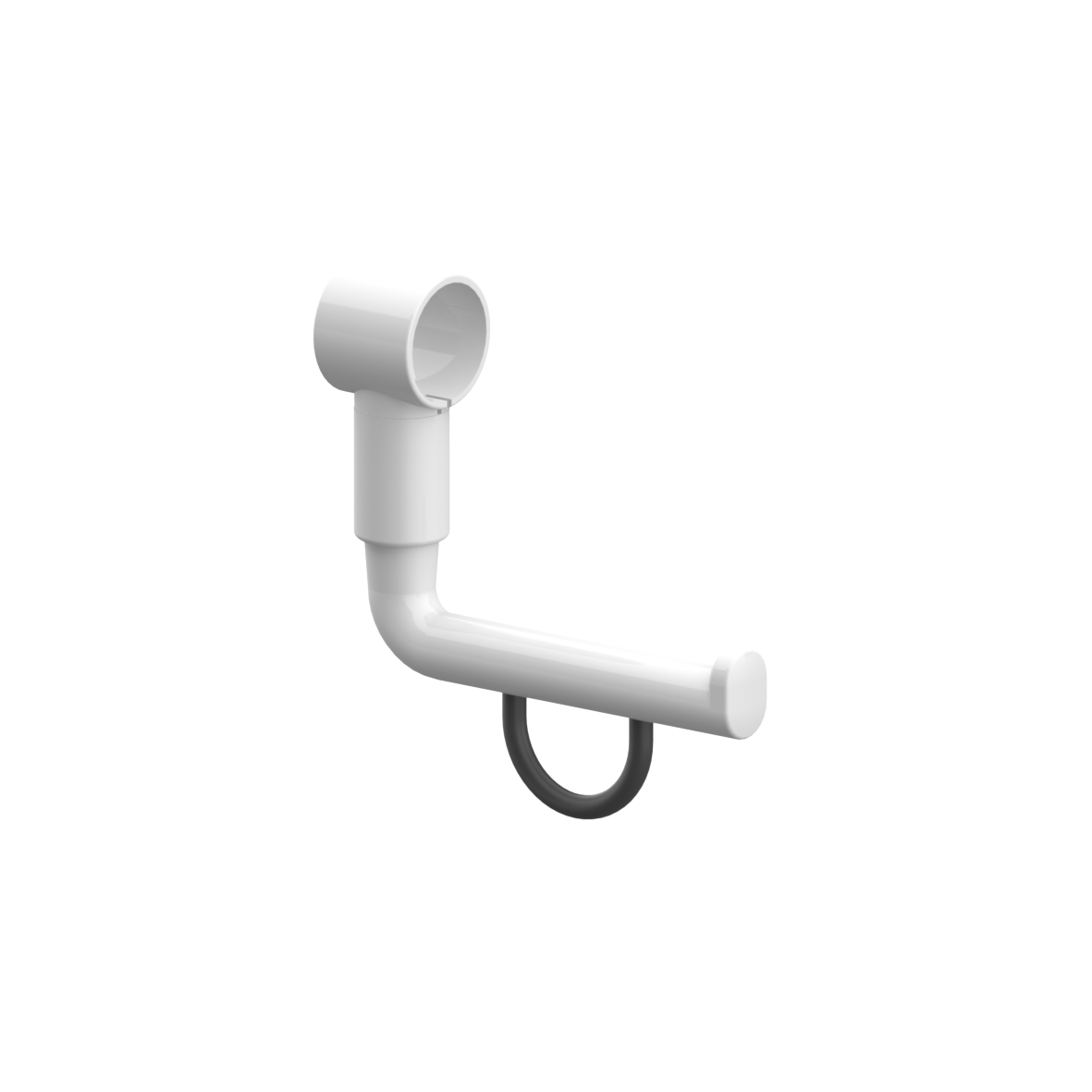 Inox Care Papierrollenhalter, nachrüstbar, 143 x 120 x 40 mm, Weiß