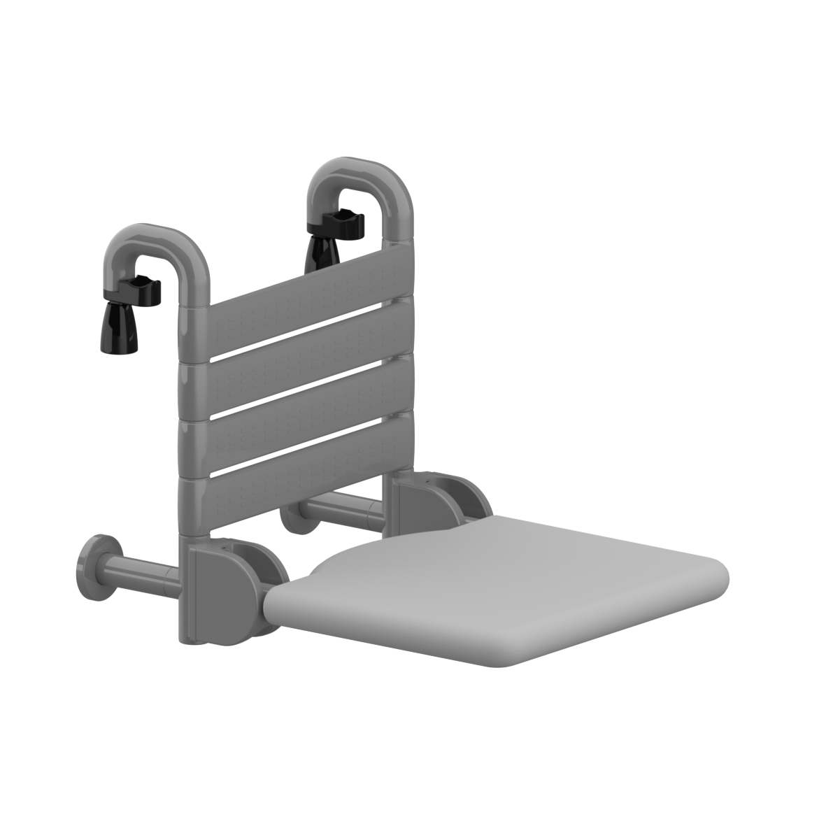 Nylon Care 400 Einhängesitz FR, mit Rosetten, 410 x 565 x 440 mm, Dunkelgrau, Polster hellgrau Nylon Care 400 Einhängesitz FR, mit Rosetten, 410 x 565 x 440 mm, Dunkelgrau, Polster hellgrau