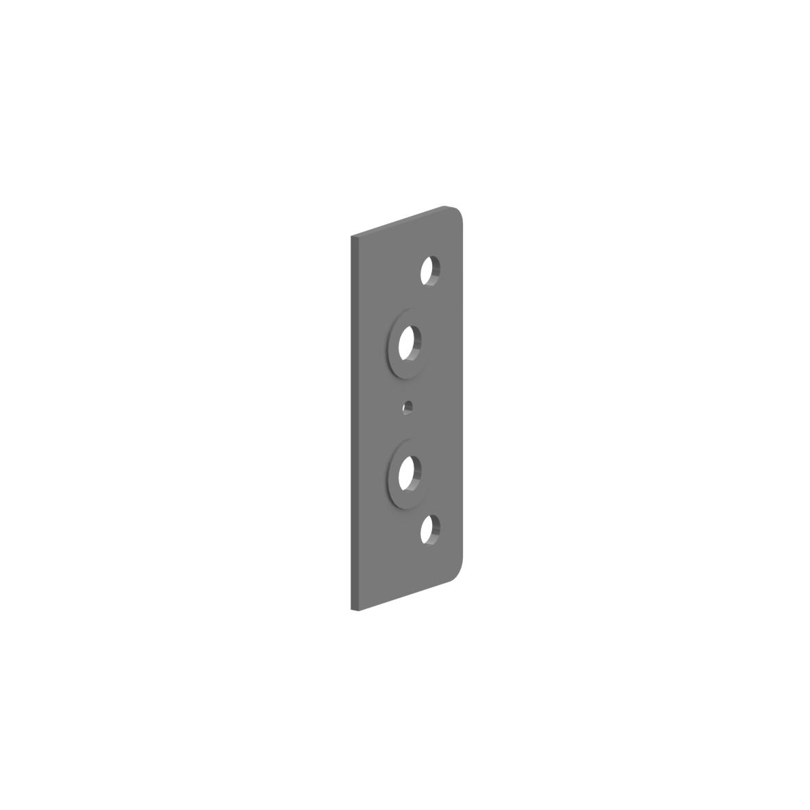 Nylon Distanzstück NY.D 2, Dicke 2 mm, 75 x 35 x 2 mm, Dunkelgrau
