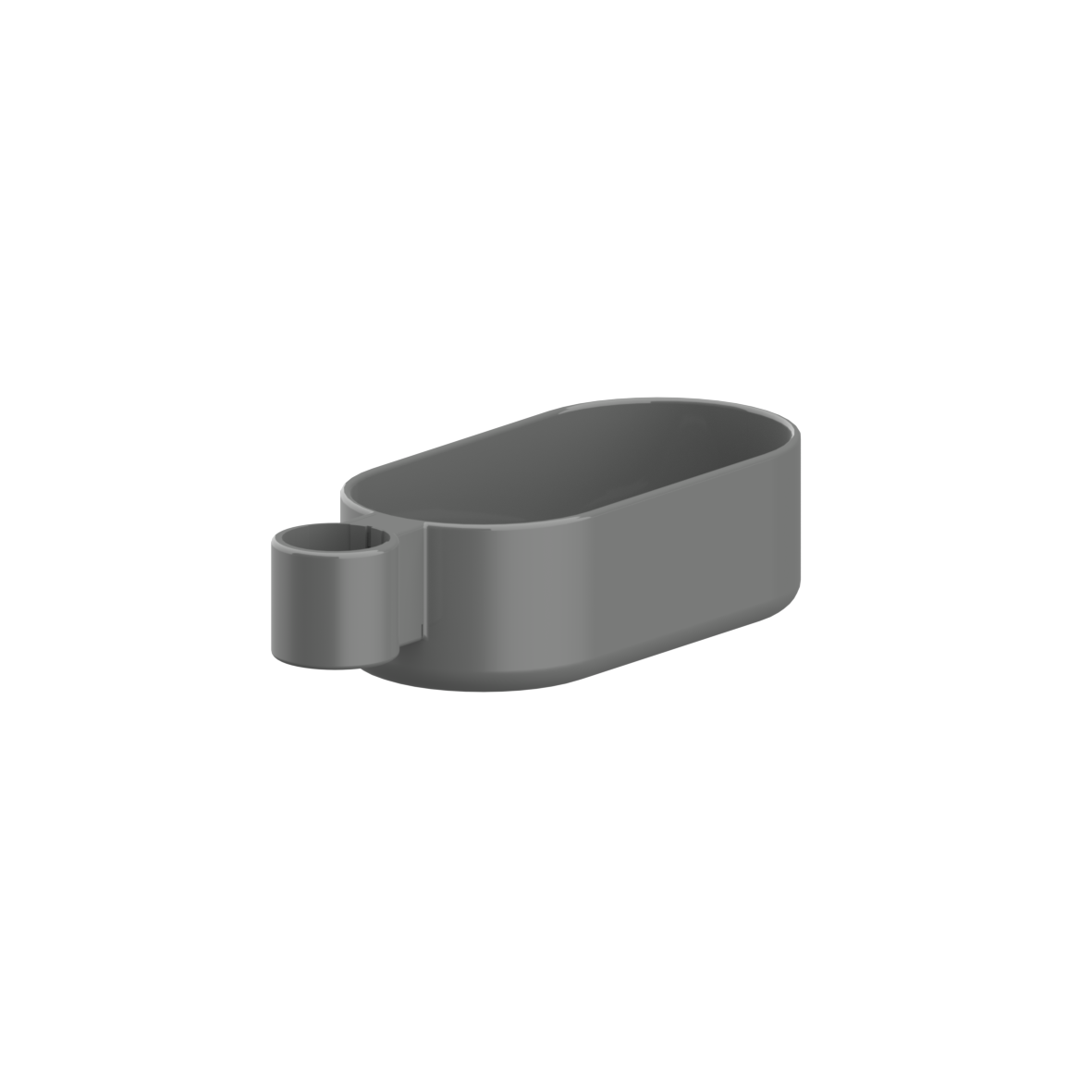 Cavere Care Duschablage, nachrüstbar, 160 x 80 x 50 mm, Dunkelgrau