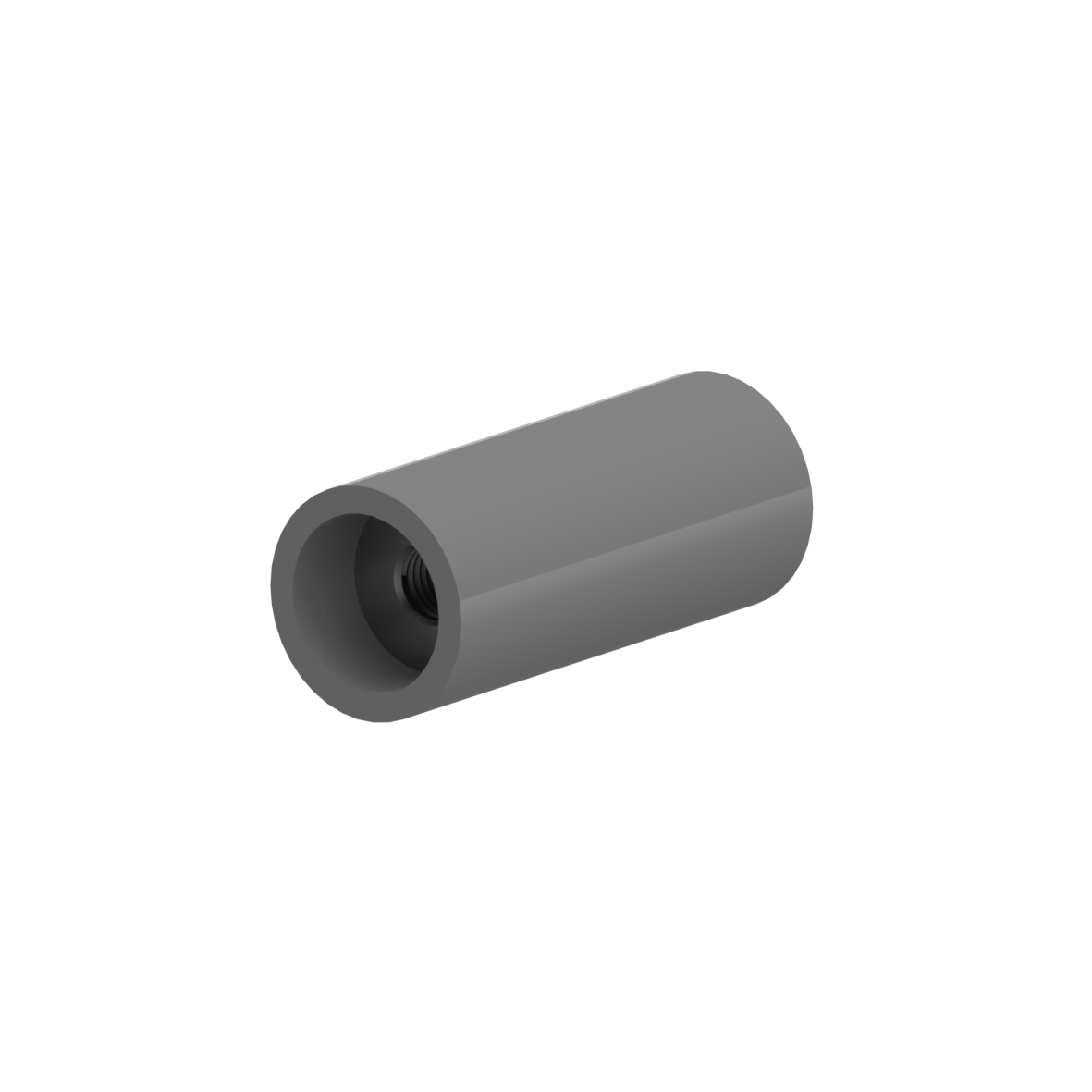 Nylon Kupplungsstück NY.KL, 80 x 34 x 34 mm, Dunkelgrau