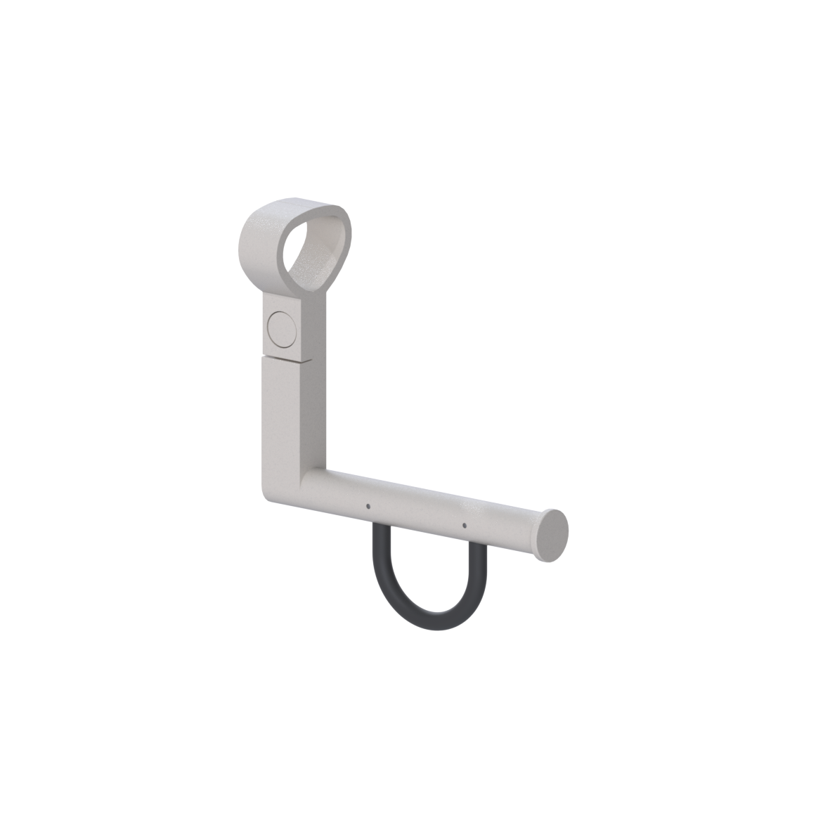 Cavere Care Papierrollenhalter, für Winkelgriffe und Haltegriffe, nachrüstbar, 130 x 48 x 115 mm, Cavere Satinbeige