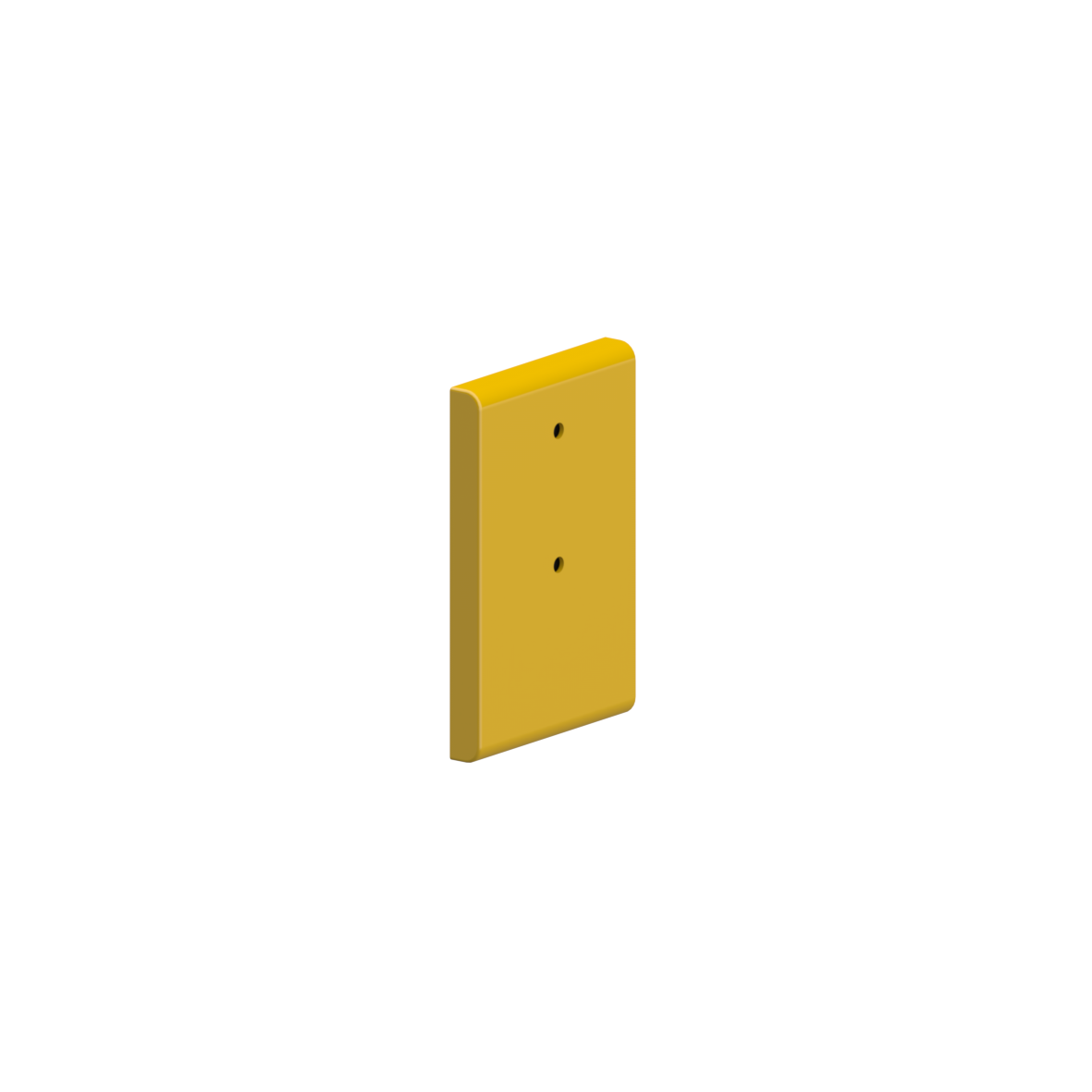 Nylon Care Montageplatte, 132 x 20 x 200 mm, Gelb