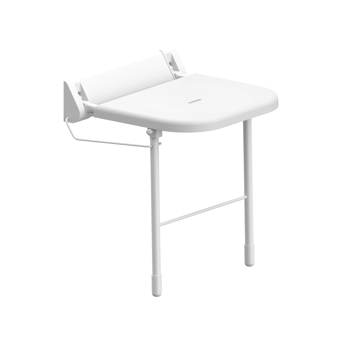 Eco Care Klappsitz, mit Stützfüßen, 473 x 407 x 550 mm, Weiß