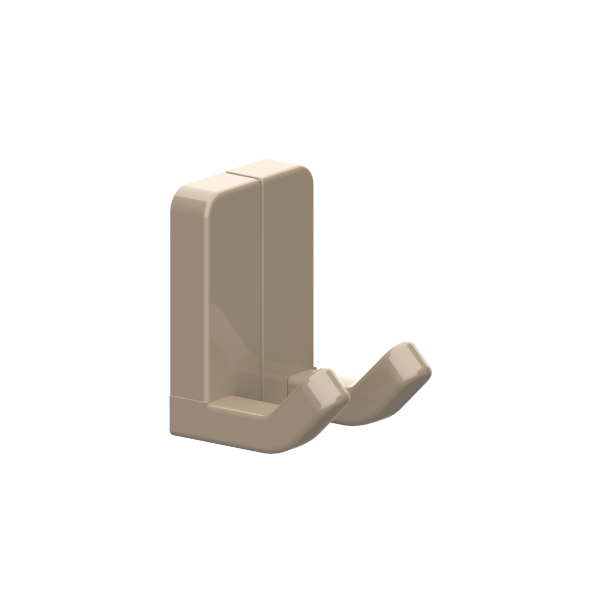 Nylon Care Doppelhaken, 45 x 52 x 65 mm, Taupe