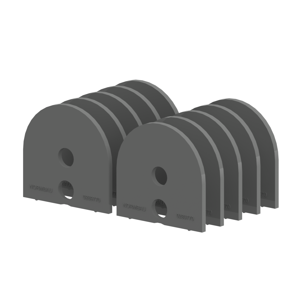Nylon Distanzstück NY.DS, 53 x 55 x 3 mm, Dunkelgrau