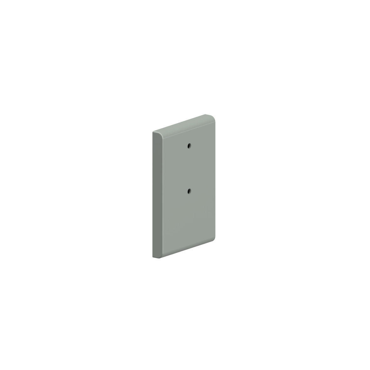 Nylon Care Montageplatte, 132 x 20 x 200 mm, Verkehrsgrau