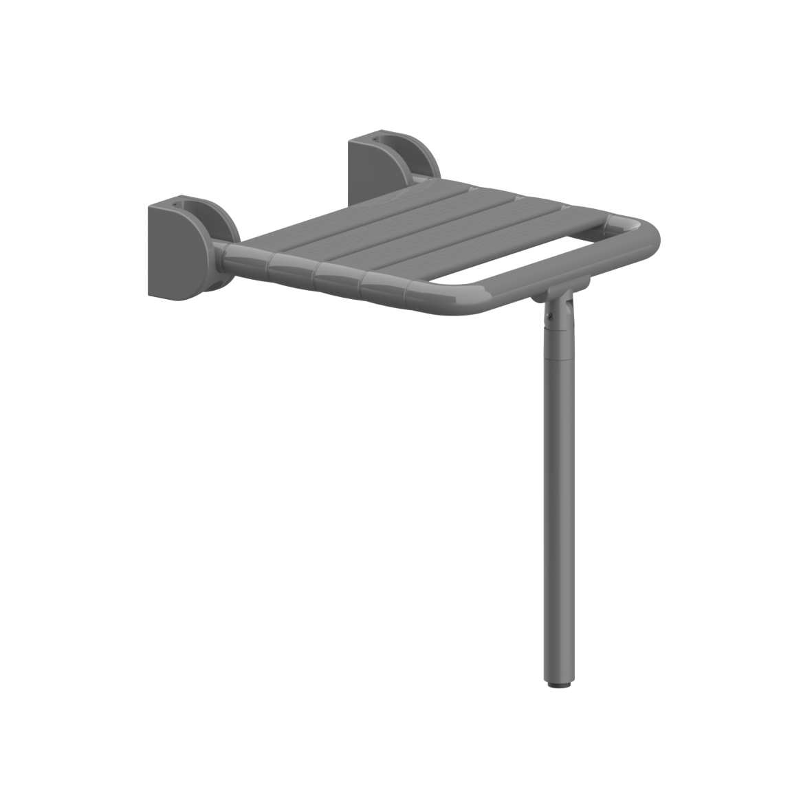Nylon Care 400 Klappsitz, mit Bodenstütze, 406 x 410 x 480 mm, Dunkelgrau