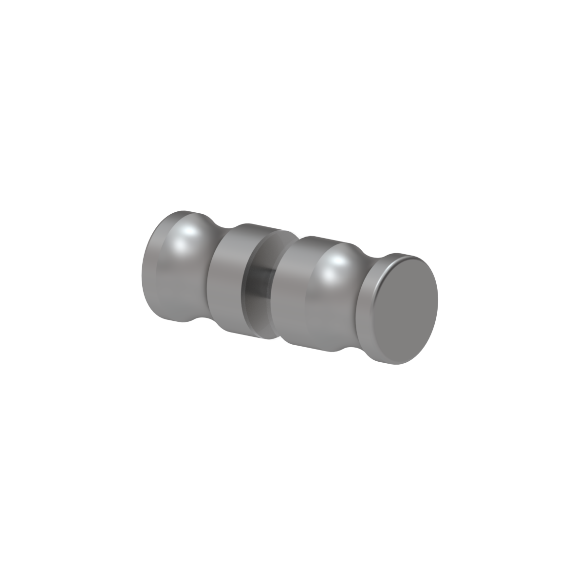 Inox Türknopf NT.TK 29.5, Paar, 30 x 30 x 72 mm, Satiniert