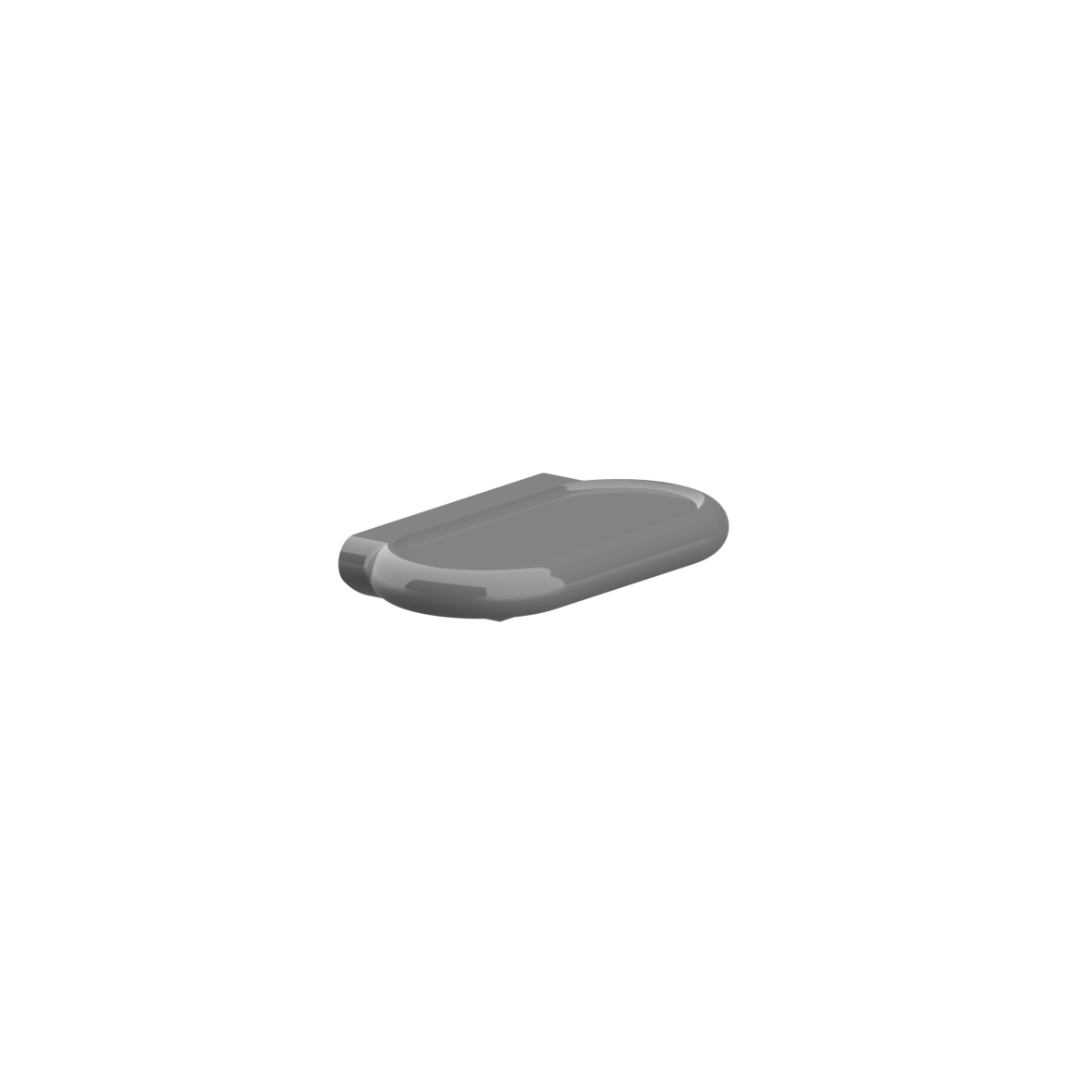 Nylon Care Ablage, ohne Ablaufloch, L = 210 mm, Dunkelgrau