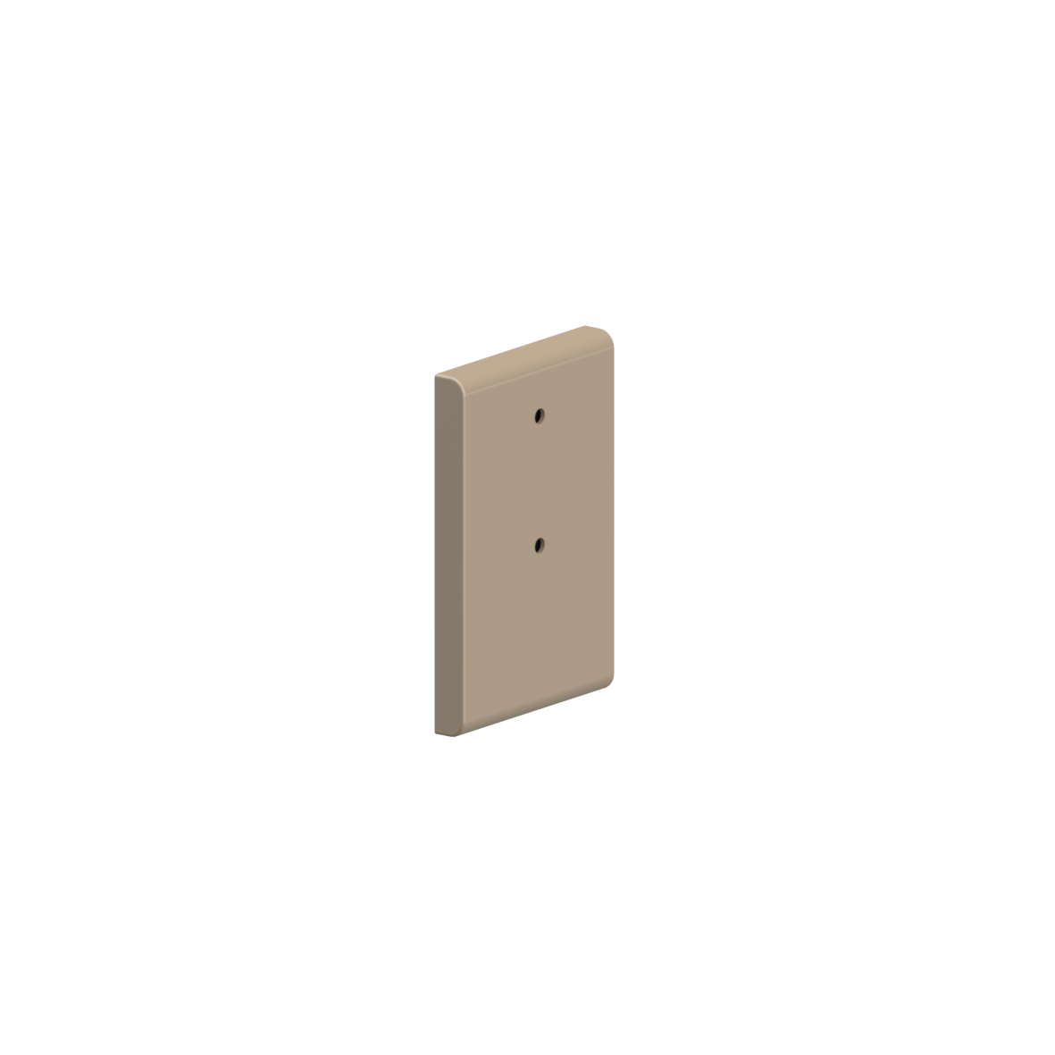 Nylon Care Montageplatte, 132 x 20 x 200 mm, Taupe