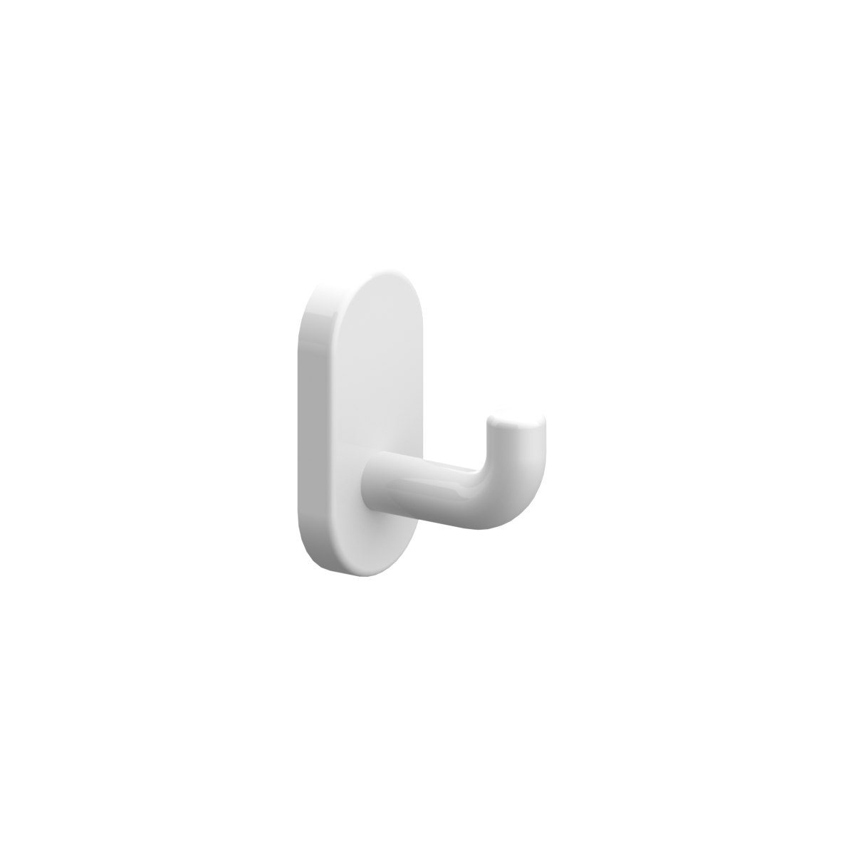 Nylon Care Wandhaken, 28 x 44 x 58 mm, Weiß Nylon Care Wandhaken, 28 x 44 x 58 mm, Weiß