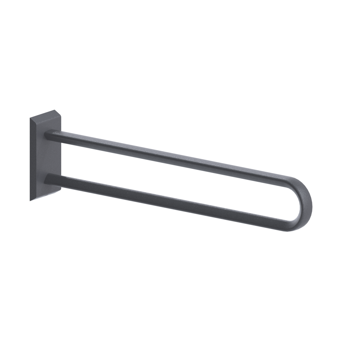 Cavere Care Wandstützgriff vario, mit Grundplatte, L = 850 mm, Cavere Anthrazit-Metallic