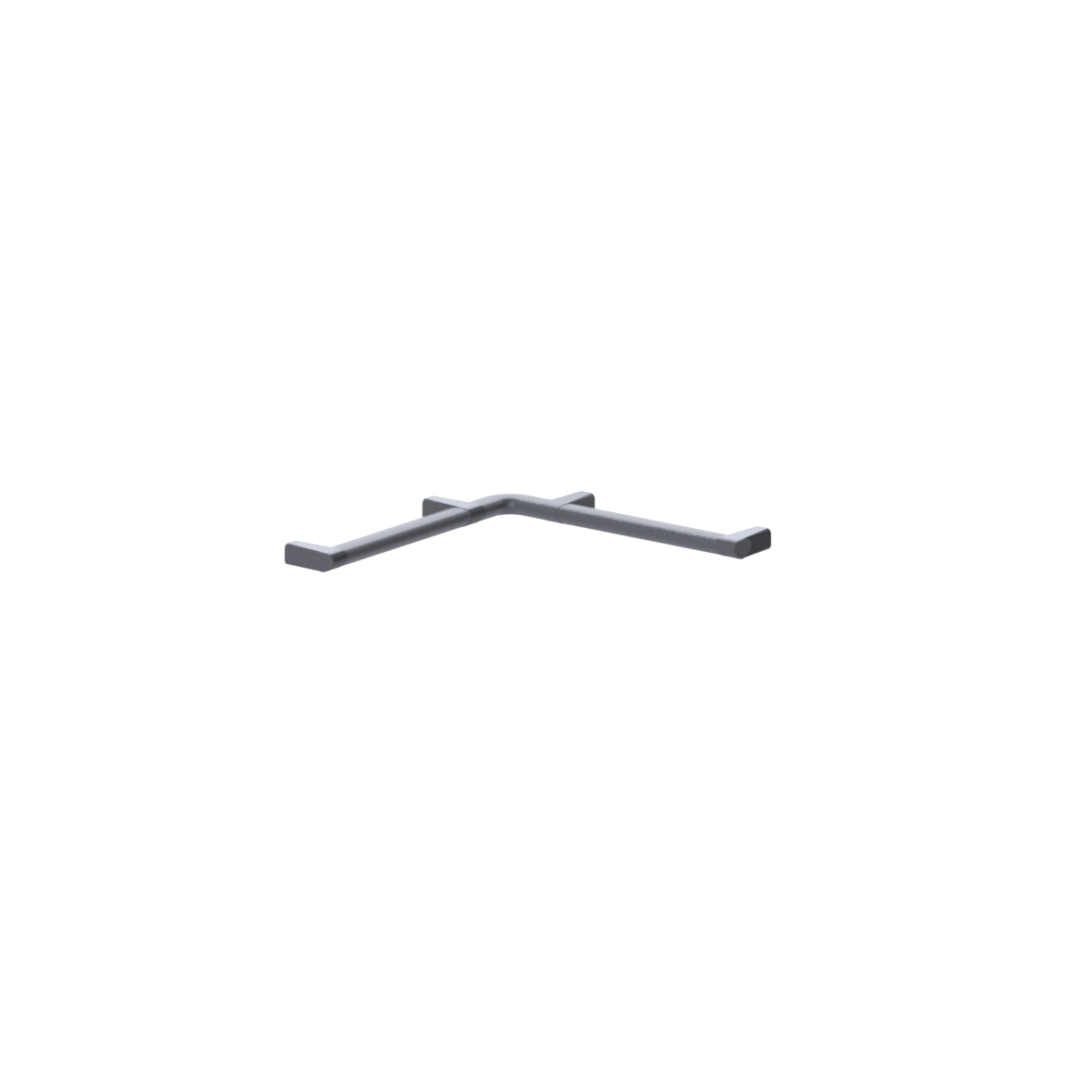 Cavere Care Duschhandlauf, 450 x 450 mm, Einpunktbefestigung, Cavere Anthrazit-Metallic
