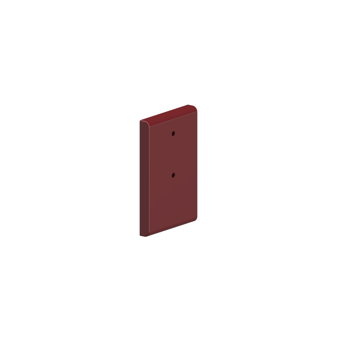 Nylon Care Montageplatte, 132 x 20 x 200 mm, Dunkelrot