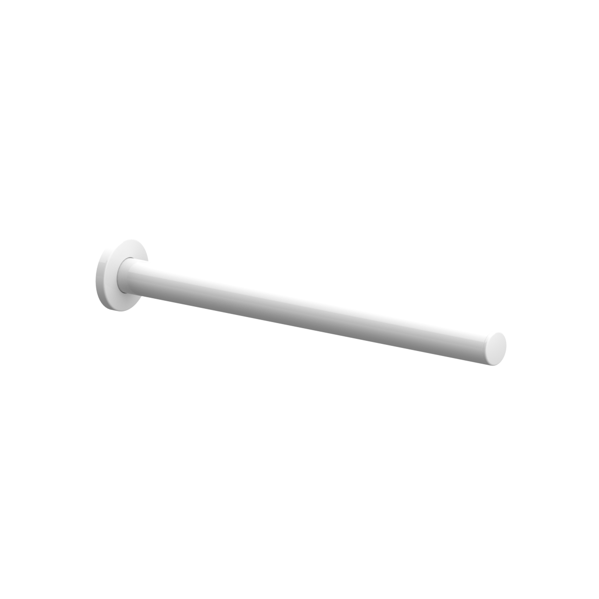 Nylon Care Handtuchstange, mit Rosetten, L = 450 mm, Weiß