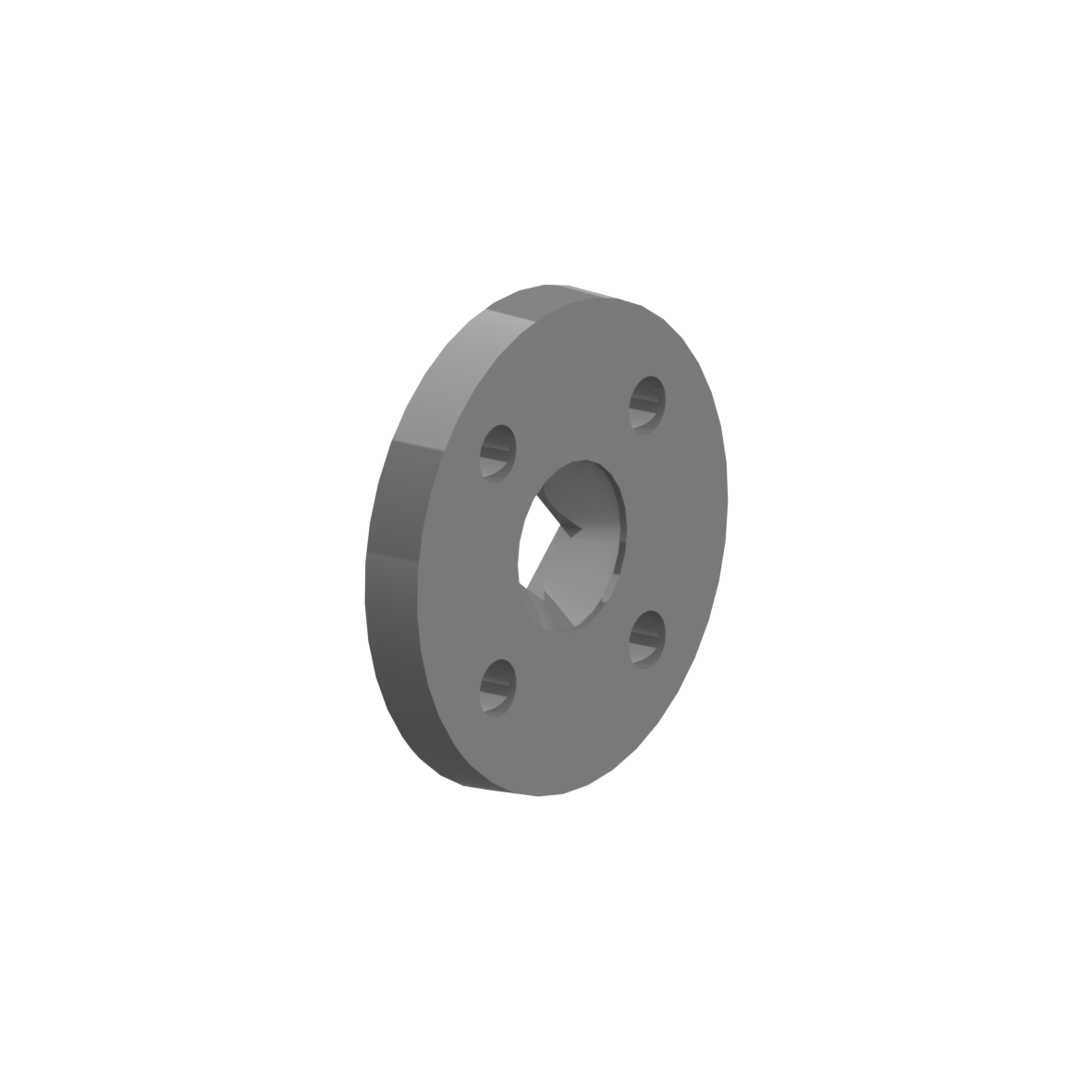 Nylon Care Distanzstück, 72 x 72 x 9 mm, Dunkelgrau
