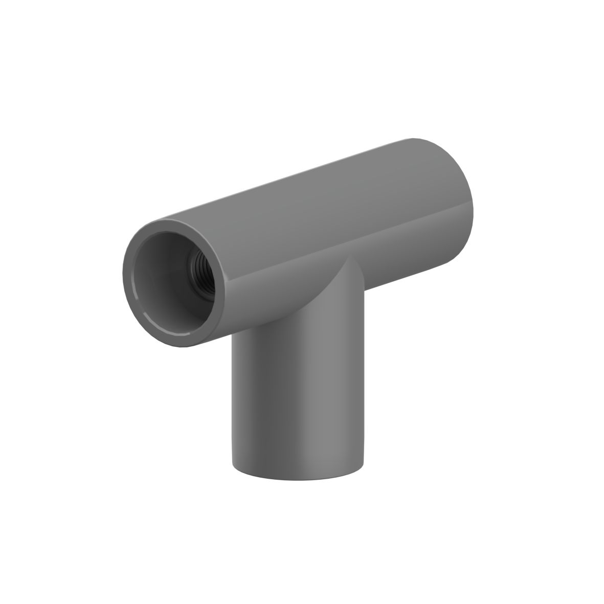Nylon T-Stück NY.T34, 102 x 75 x 34 mm, Dunkelgrau