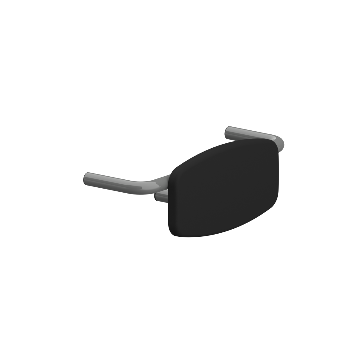 Nylon Care Rückenlehne, 545 x 210 x 220 mm, Dunkelgrau, Polster schwarz