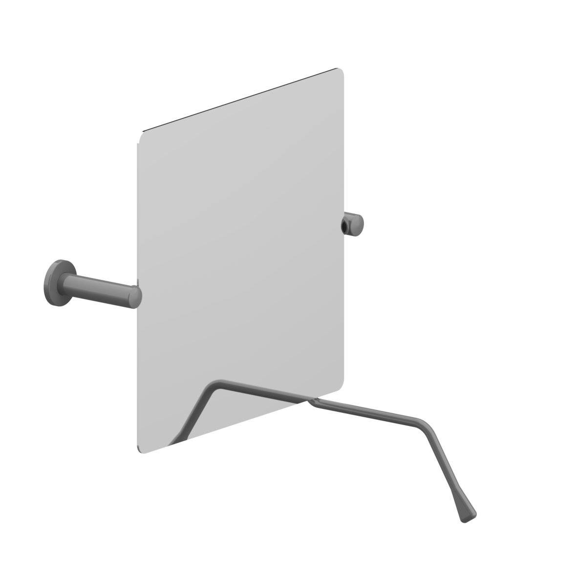 Nylon Care 300 Kippspiegel, mit Bedienhebel, 620 x 440 x 500 mm, Dunkelgrau