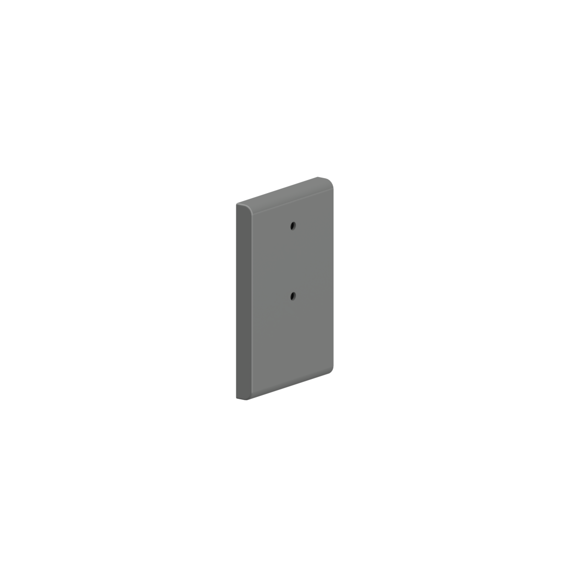 Nylon Care Montageplatte, 132 x 20 x 200 mm, Dunkelgrau