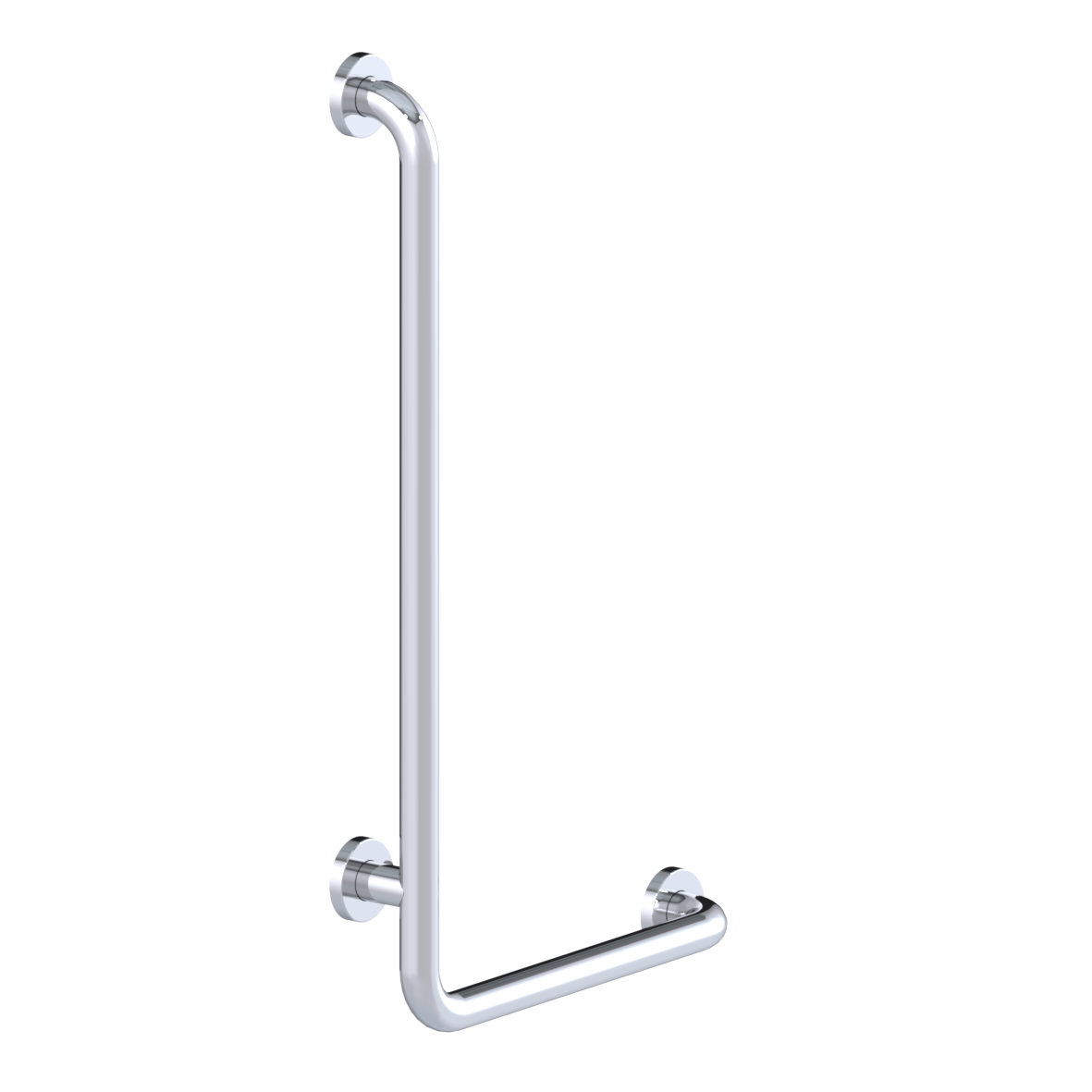 Inox Care Winkelgriff, 90°, links, 400 x 750 mm, Hochglanzpoliert