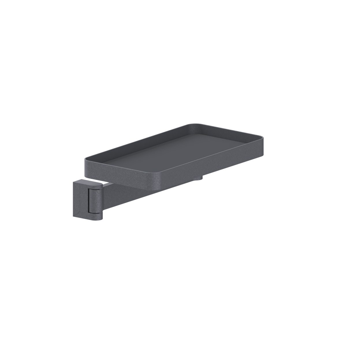 Cavere Care FlexTray, zur Wandmontage, links, 308 x 158 x 104 mm, Cavere Anthrazit-Metallic