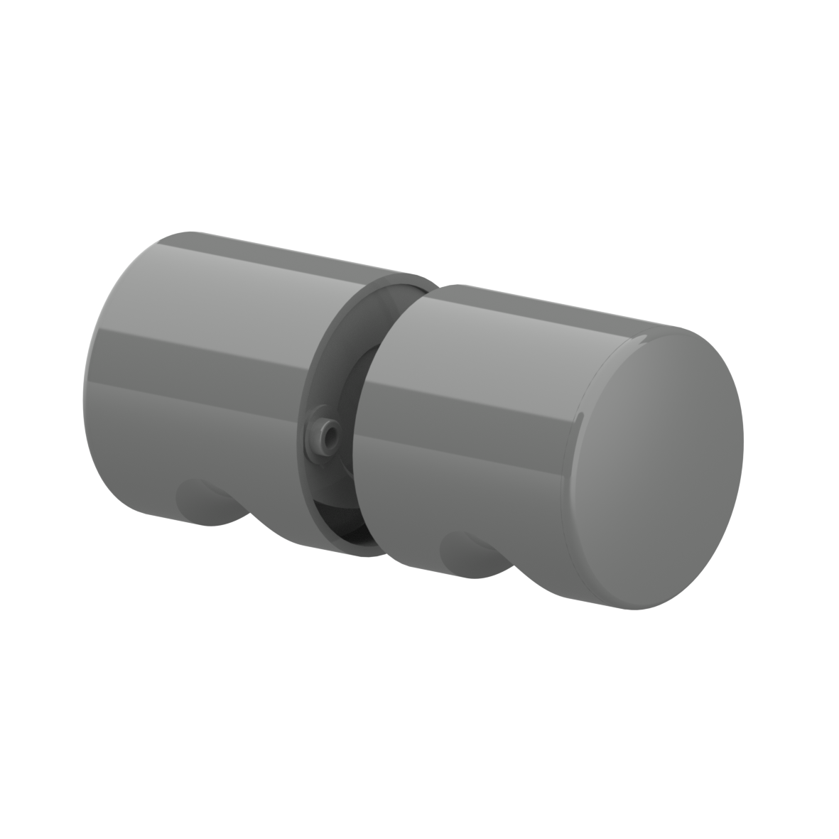 Nylon Türknopf NY.TK 80, Paar, 52 x 110 x 52 mm, Dunkelgrau