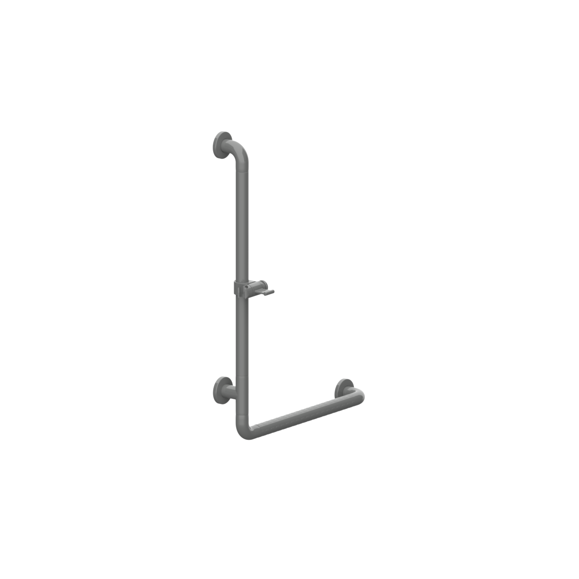 Nylon Care 400 Winkelgriff, mit Brausehalter, 90°, 500 x 750 mm, Dunkelgrau