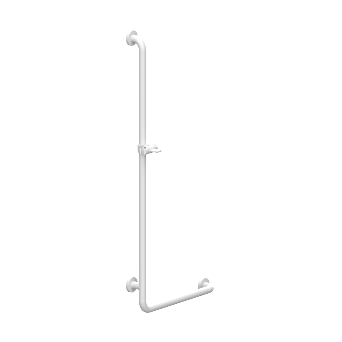 Eco Care Winkelgriff, mit Brausehalter, 90°, links, 480 x 1200 mm, Weiß